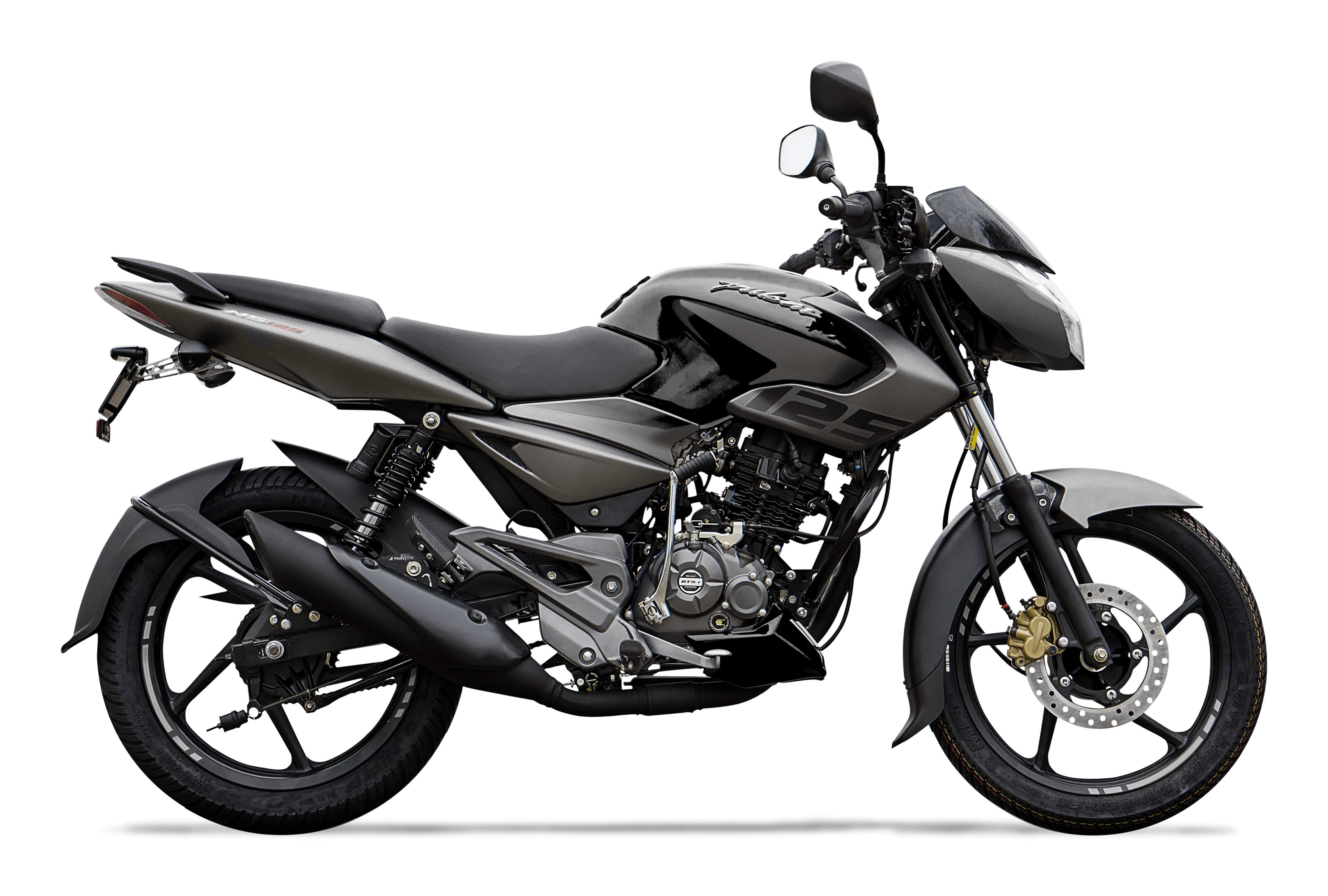 Bajaj Pulsar LS125 2025 en color negro y gris