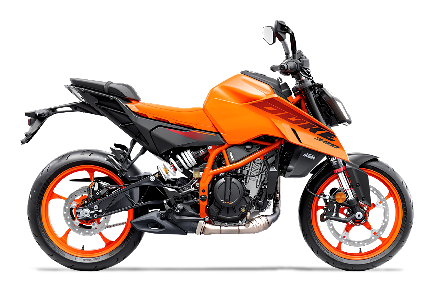 KTM Duke 390 ABS 2025 en color naranja